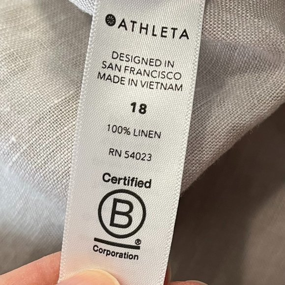 Athleta Jogger Pants Cabo Tide Linen Camo Size 18 (XL) - Picture 6 of 8